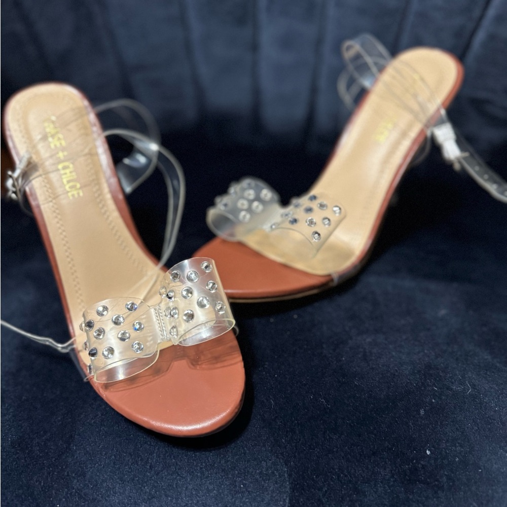 Chic Clear Strap Heels
